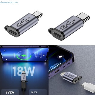 Charmantcc1 Nữ Sang Nam Sạc Adapter Mạnh Mẽ Hợp Kim Nhôm Kết Nối Chuyển Đổi 480Mbps Đồng Bộ Dữ Liệu Cho Lapto