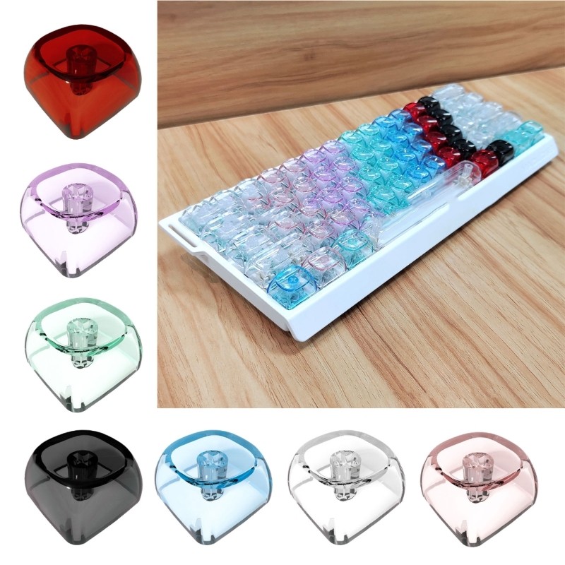 IOR 10 Cái Trong Suốt Trống Keycap Bộ 1U 1X MOA Profile Pha Lê Mờ Keycaps Cho Bàn Phím Cơ