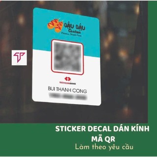 Decal / Format quét mã QR dán tường, menu dán tường (khách tự thiết kế gửi shop ), Kích thước: 10x15, 15x21, 20x30cm ️ .