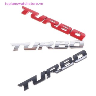 Toplanswatchstore 3D Kim Loại Chữ Turbo Xe Máy Biểu Tượng Huy Hiệu Miếng Dán Trang Trí Bên VN