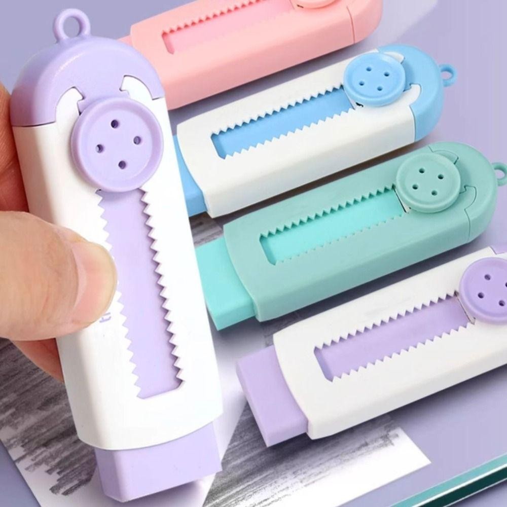 Máy tẩy bút chì HIGHVIEWLS không để lại dấu, 4 lần nạp, chất lượng cao, tẩy cao su trượt trở lại