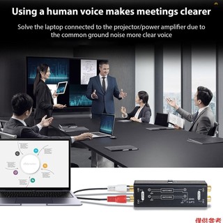 Di Động 2 Kênh RCA Ground Loop Isolator Chuyên Nghiệp Hum Eliminator Tín Hiệu Âm Thanh Cách Ly Bộ Lọc Tiếng Ồn Cho Gia Đình Hệ Thống Âm Thanh Nổi Loa Hội Nghị Micro Người Chơi Âm Thanh