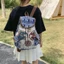 KANGN Thêu Ba Lô, Túi Đựng Dây Rút Động Vật Thông Thường, Thời Trang Jacquard Voi Cú Phong Cách Dân Tộc Xô Sau Túi Đi Biển