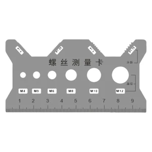 Treeling Tay Vít Kích Thước Đồng Hồ Đo Vít Chính Xác Thẻ Đo Công Cụ Cho 4mm 5mm 6mm 8mm