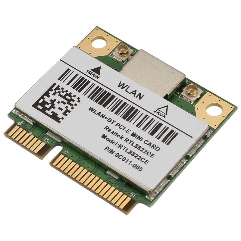 RTL8822CE 1200Mbps 2.4G / 5Ghz 802.11AC Mạng Thẻ WiFi Mini PCIe Bluetooth 5.0 Hỗ trợ Laptop / PC 10 / 11