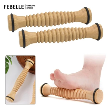 Con lăn massage chân bằng gỗ Dụng cụ massage mô sâu Giảm căng thẳng Con lăn massage chân để giảm viêm cơ Plantar