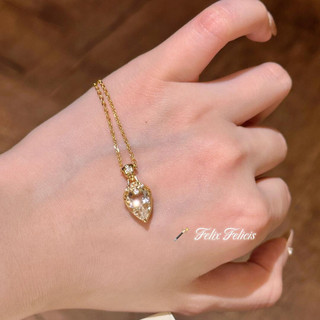 Phong Cách Châu Âu - Mỹ, Vòng Cổ Kim Cương Hình Quả Lê Cá Tính