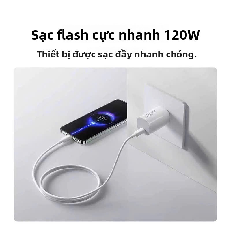 Bộ sạc siêu nhỏ Xiaomi GaN 120W（67W-90WTương thích) Công nghệ GaN siêu tốc