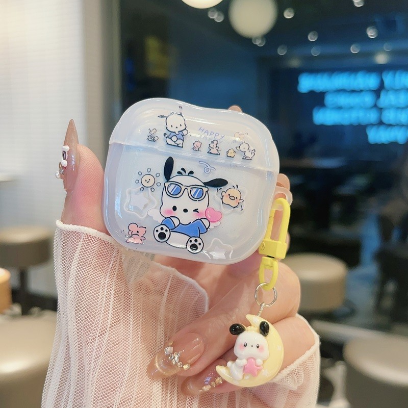 Hộp bảo vệ Cinnamoroll Airpod dễ thương Hộp đựng tai nghe Bluetooth không dây thế hệ 2 / 3 Vỏ mềm AirPods pro Cover