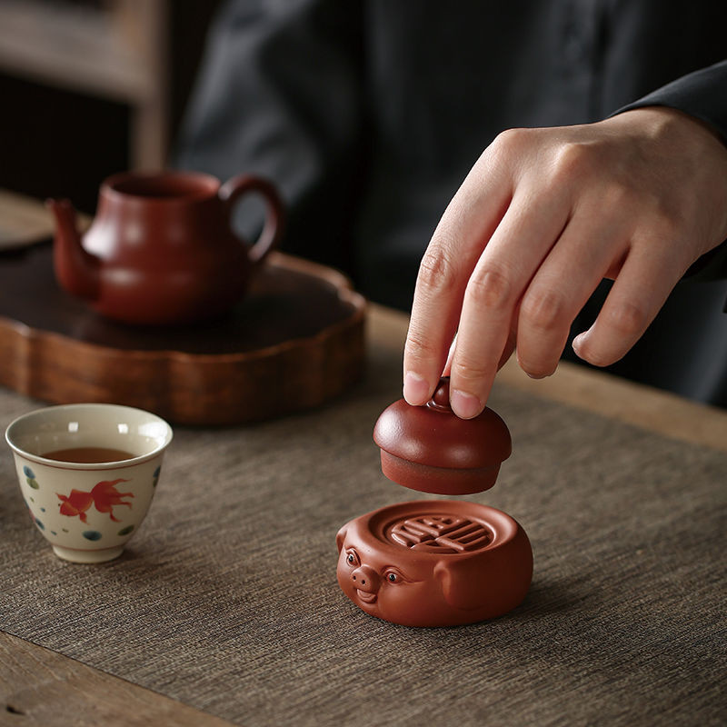 Mẫu mới năm 2025 Yuxuan Zisha Tea Pet Pendulum Tea Play Tea Art Piggy ...