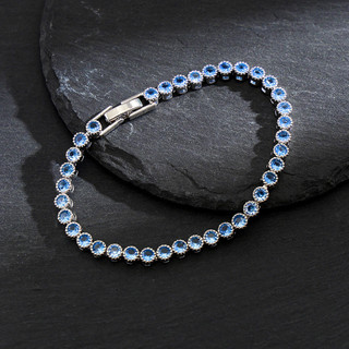 Châu Âu Mỹ ins Phong Cách Mới Hàng Tròn Kim Cương Đỏ Corundum Spinel Zircon Vòng Tay Nữ