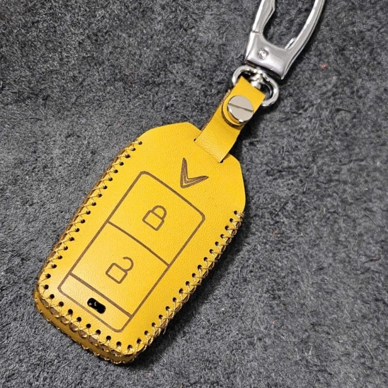 Bao Da Chìa Khóa Vinfast VF3 Bọc chìa khóa xe điện VF3 handmade da thật