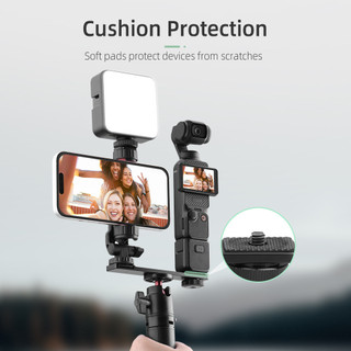 Dành Cho DJI OSMO POCKET 4 / 3 Di Động Cố Định Chân Đế Lạnh Giày Kẹp Đa Chức Năng Phát Trực Tiếp Mở Rộng Giá Đỡ Phụ Kiện