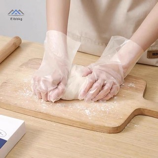 ELBBKG 100 Cái / hộp Găng Tay Cao Su Miễn Phí TPE Găng Tay Dùng Một Lần Axit Trong Suốt Chống Trơn Trượt An Toàn Làm Việc Cấp Thực Phẩm Găng Tay Vệ Sinh Gia Đình Mới