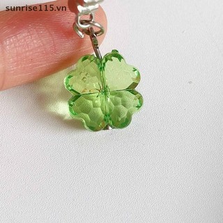 Srvn Handmade Đính Hạt Dây Xích Điện Thoại Bốn Lá Cỏ Ba Lá Điện Thoại Di Động Quyến Rũ Nhiều Màu Sắc Móc Khóa CCD Mặt Dây Chuyền Trang Trí Điện Thoại Di Động Phụ Kiện Quyến Rũ.