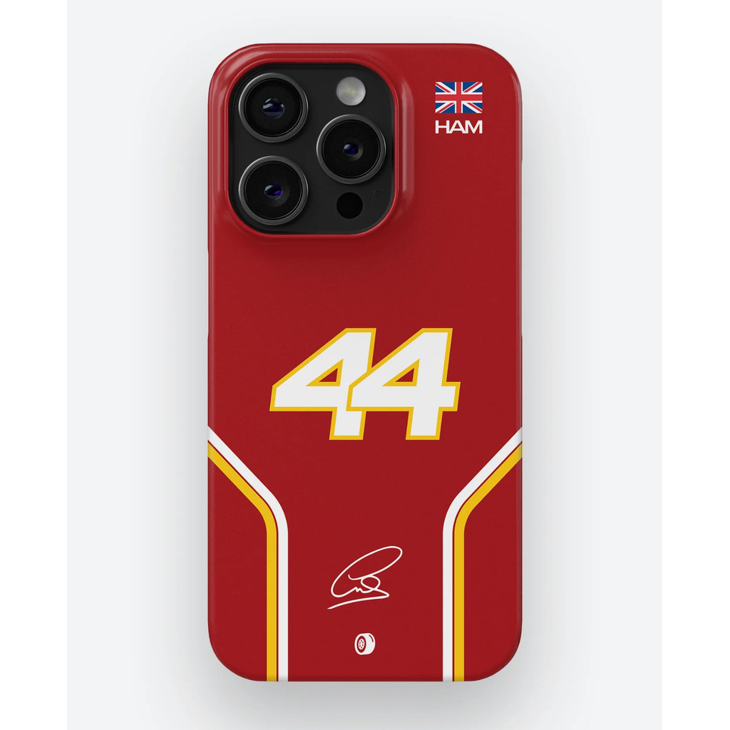 Ốp điện thoại LEWIS HAMILTON 2024 SCUDERIA FERRARI F1 cho iPhone17 16Pro 15ProMax 14Pro 13 12 XSMAX 13mini 8PLUS 2in1 ốp lưng cứng bóng