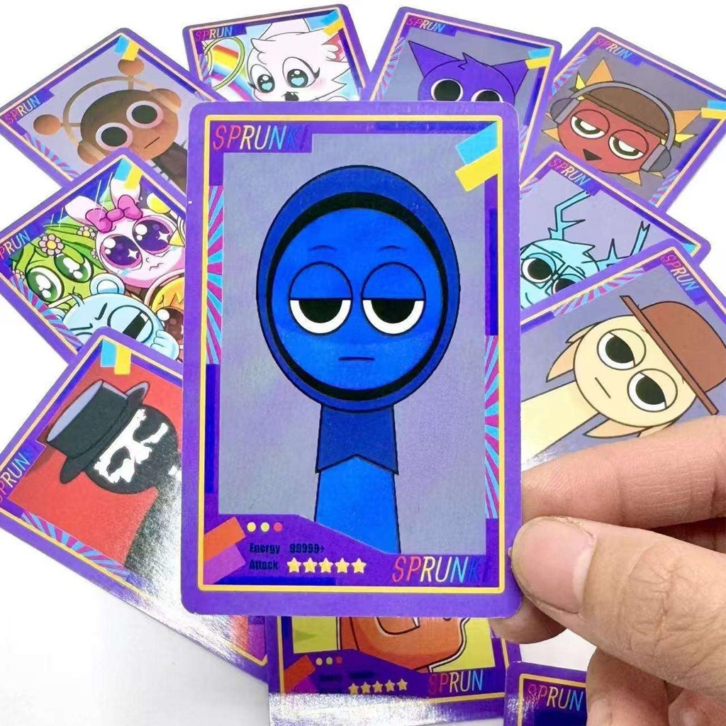 Sprunki Anime Collection Card 54cards Sprunki Incredibox Nhân vật Raddy Wendy Black Collection Card Anime Thẻ kỷ niệm saixit2vn