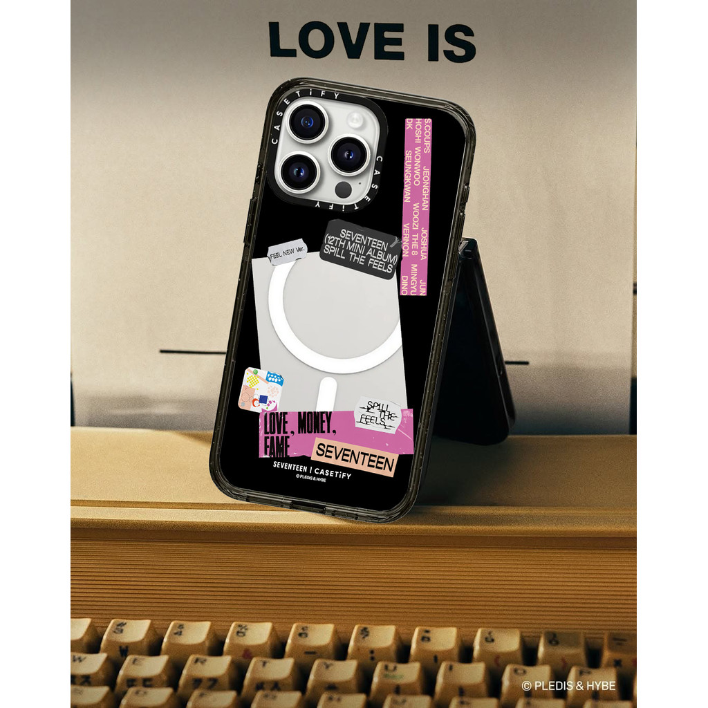 Casetify X SEVENTEEN SPILLES Khung Ảnh Ốp Lưng Tác Động Hút Từ Tính Cứng Acrylic Ốp Lưng Cho Apple IPhone 12 13 14 15 16 Pro Max Plus Có Hộp