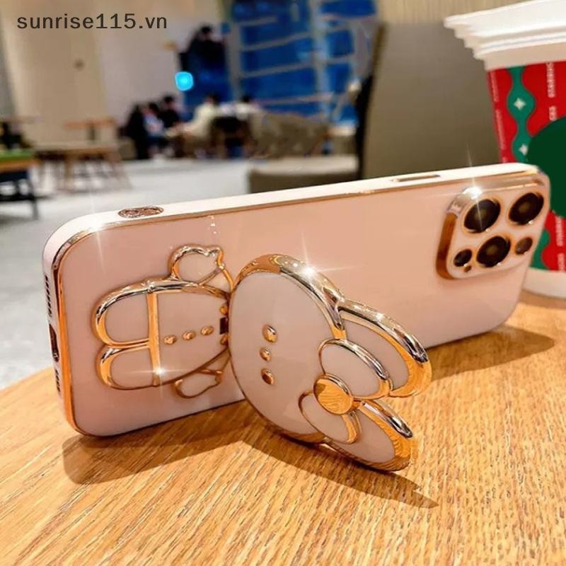 SRVN 360° Giá đỡ xoay 2 trong 1 Phim hoạt hình Gương trang điểm Giá đỡ điện thoại Phụ kiện để bàn có thể gập lại đa chức năng.