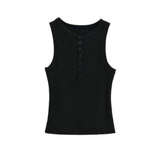 2025 Retro Henry Cổ Áo Vest Nữ Mùa Hè Không Tay Top