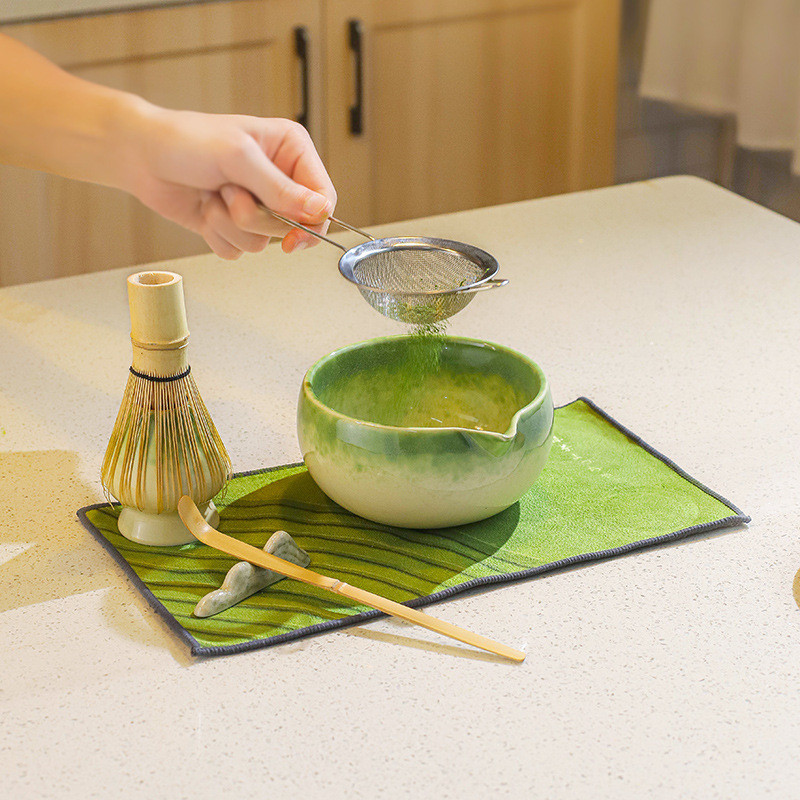 Bộ Chổi Tre Tự Nhiên Đánh Matcha, Kèm Bát & Phới, Hộp Sang Trọng, Quà Tặng Sành Điệu
