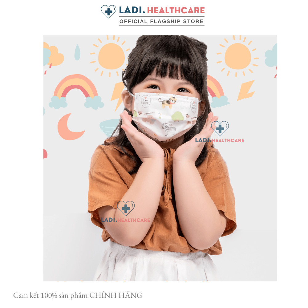 Khẩu trang y tế trẻ em An Tâm [Hộp 50 Cái] kháng khuẩn cho bé 3 đến 10 tuổi nhiều hoạ tiết