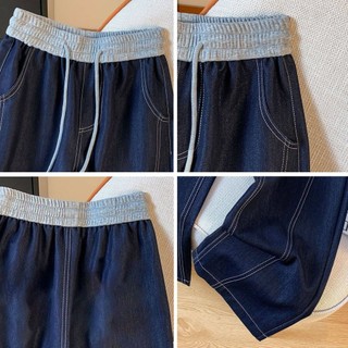 Quần denim phong cách rộng, kích thước lớn, mỏng dành cho nữ - Phong cách mới mùa hè 2025