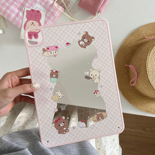 Vỏ Acrylic Cứng Tuya Gấu Đáng Yêu Dành Cho Mini6 Mini7 A17Pro IPad 5 6 7 8 9 10 11 A16 Air 2 3 4 5 6 Air 11 M2 Pro10.5 10.2 "Pro11 2018 2020 2021 2022 M4 Pro13 2024 2025