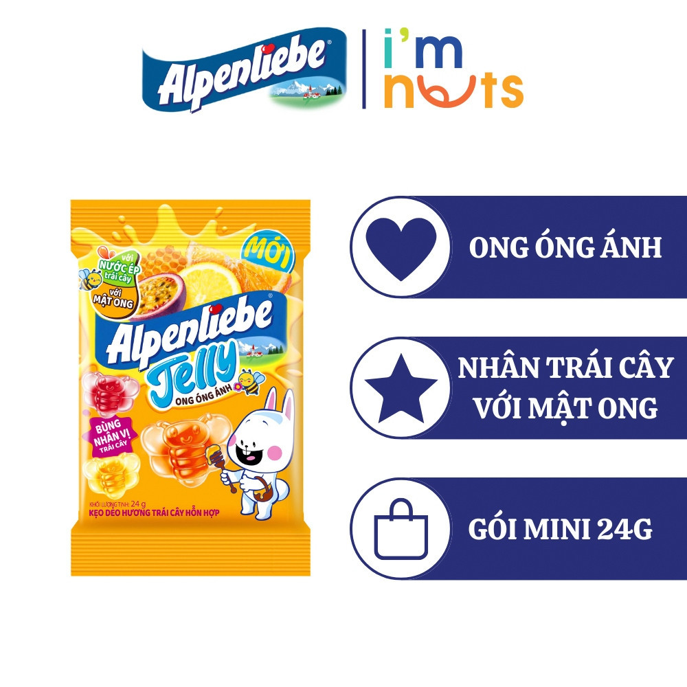 COMBO 10 GÓI Kẹo dẻo Chupa Chups 24g đủ vị Alpenliebe Cầu vồng Sour Bites