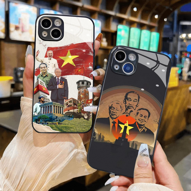 Ốp Kính 3D Độc Lập Việt Nam Cho iPhone 16 17,15 14 13 12 11 8 7 6 6s 6p 7p 8p 6g 7g 8g Pro Max XR XS xsmax Plus Pro