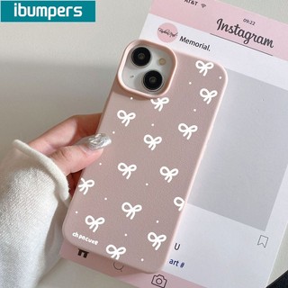 ibumpers Ốp Lưng IPhone Hàn Quốc Nơ Đơn Giản Cho IPhone 16 15 14 12 13 11 Pro Max IP 7 8 Plus X XS XR Ốp Điện Thoại Mỏng Silicon Mềm Da Họa Tiết