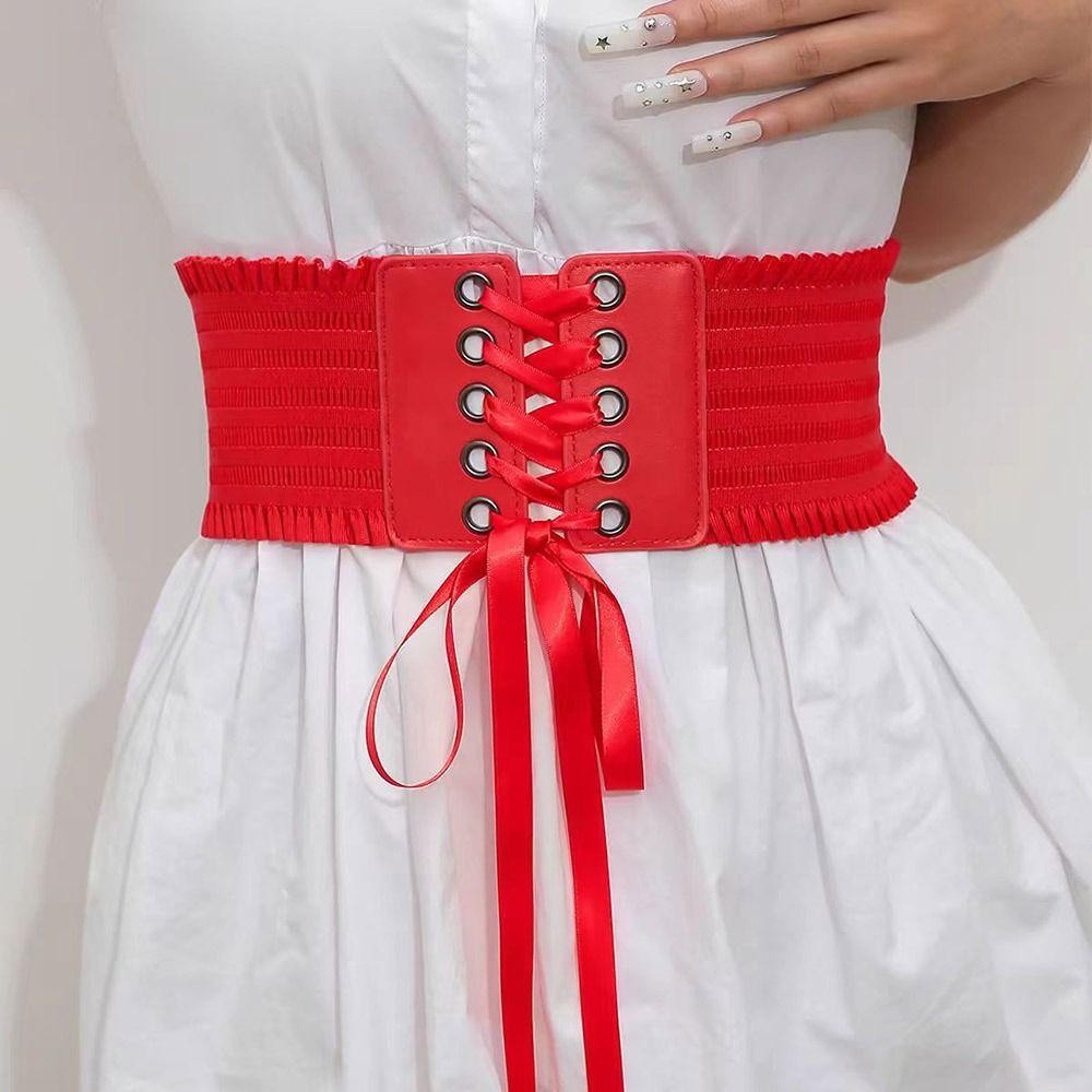 SAIA Corset Thắt Lưng Da PU Lụa Co Giãn, Cummerbunds Thời Trang Dành Cho Nữ Và Cô Dâu