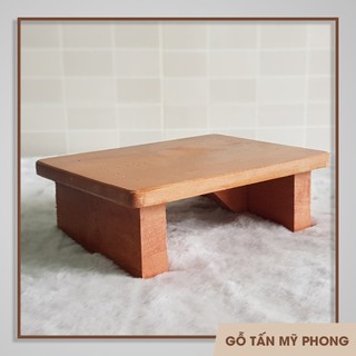 Ghế đẩu ngồi xổm cao 10cm | Ghế gỗ để chân văn phòng | Kệ kê đồ bằng gỗ tự nhiên