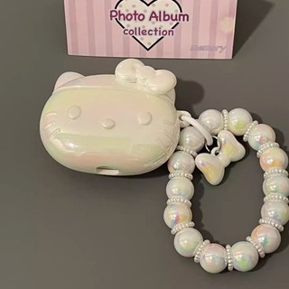Vỏ tai nghe AirPods 4 [2024] AirPods Pro2 Pro 3 2 1 Vỏ bảo vệ tai nghe không dây Apple Acrylic Vỏ bảo vệ chống rơi có dây chuyền Laser mèo KT dễ thương