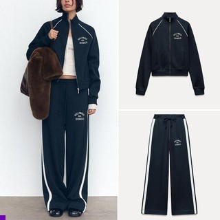 Bộ nỉ Zara made in Morocco thể thao dài mùa thu đông phong cách châu Mỹ