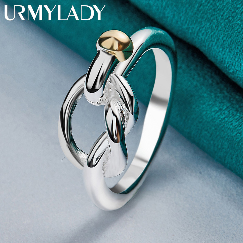 URMYLADY Bạc 925 Nút 7-10 # Nhẫn Nữ Thời Trang Tiệc Cưới Trang Sức Quyến Rũ