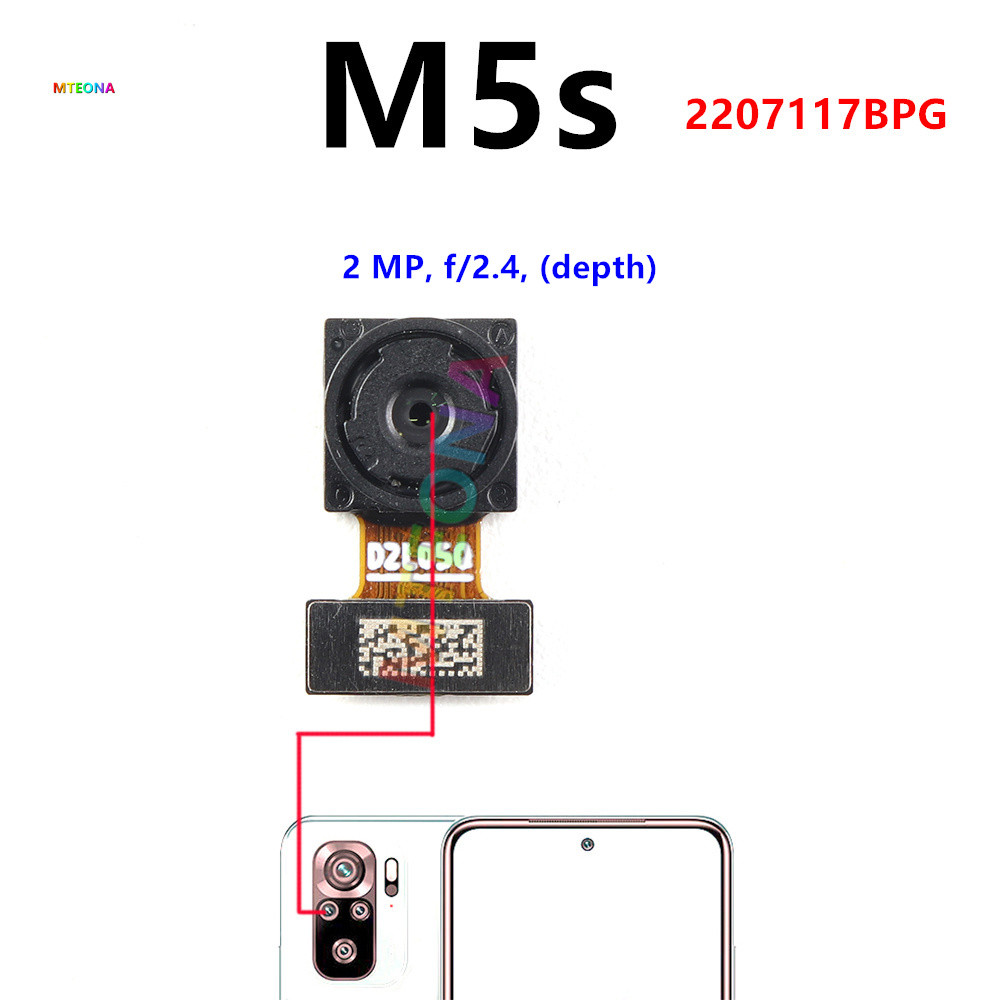 Phía Trước Phía Sau Camera Cho Xiaomi Poco M5 M5s Mặt Trước Selfie Mặt Sau Chính Mô Đun Camera Rộng Linh Kiện Cáp Mềm