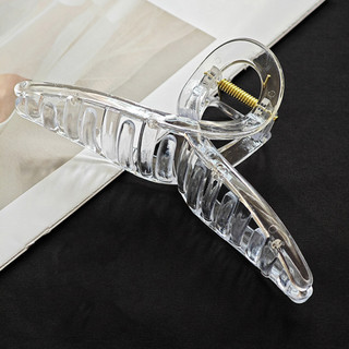 Phụ Nữ Trong Suốt Vuốt Tóc Kẹp Phong Cách Đơn Giản Bền Đẹp Lớn Kẹp Tóc Cho Tóc Dày Nữ Cô Gái