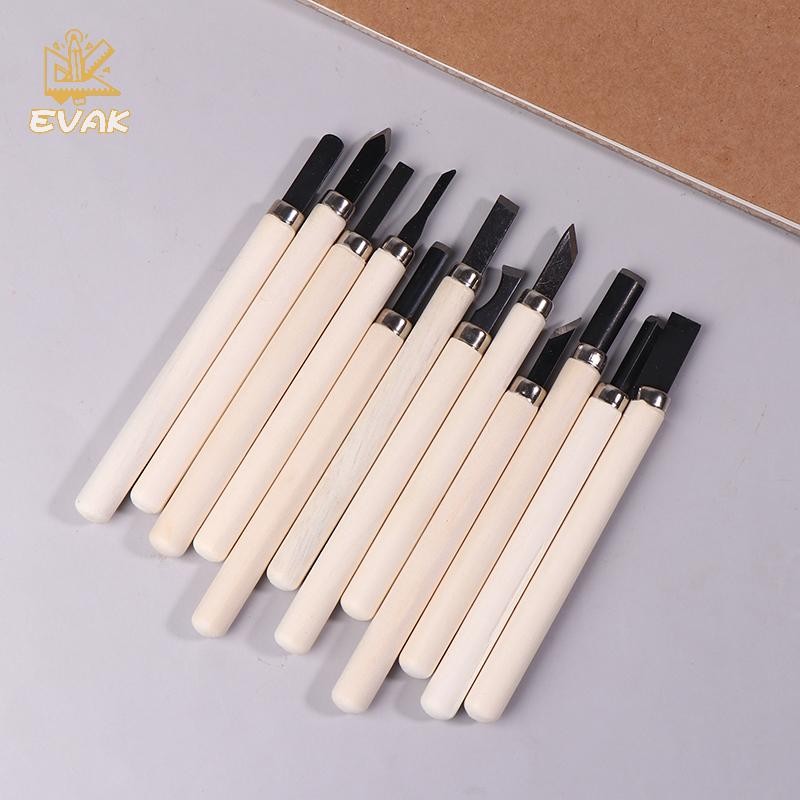 Alittlesetrtu 12 Chiếc Đục Khắc Gỗ Bộ Cắt Cơ Bản & Chế Biến Gỗ Chi Tiết Dụng Cụ Cầm Tay DIY Bộ Bầu VN