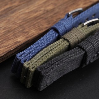 Dây đeo đồng hồ nylon vải màu xanh lá cây màu đen 20mm 22mm 24mm Dây đeo đồng hồ nylon đa năng dành cho nam nữ Vòng đeo tay Đồng hồ thể thao