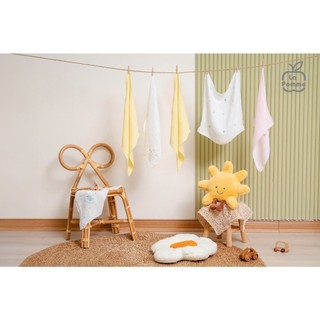 La pomme SS25 K001 - Set 5 Khăn sữa sợi tre lụa La Pomme phối màu (30x30cm) Ngoan yêu của mẹ T6.0
