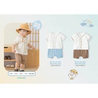 Chaang SS2025 Bộ cộc cúc giữa Mưa-cho bé