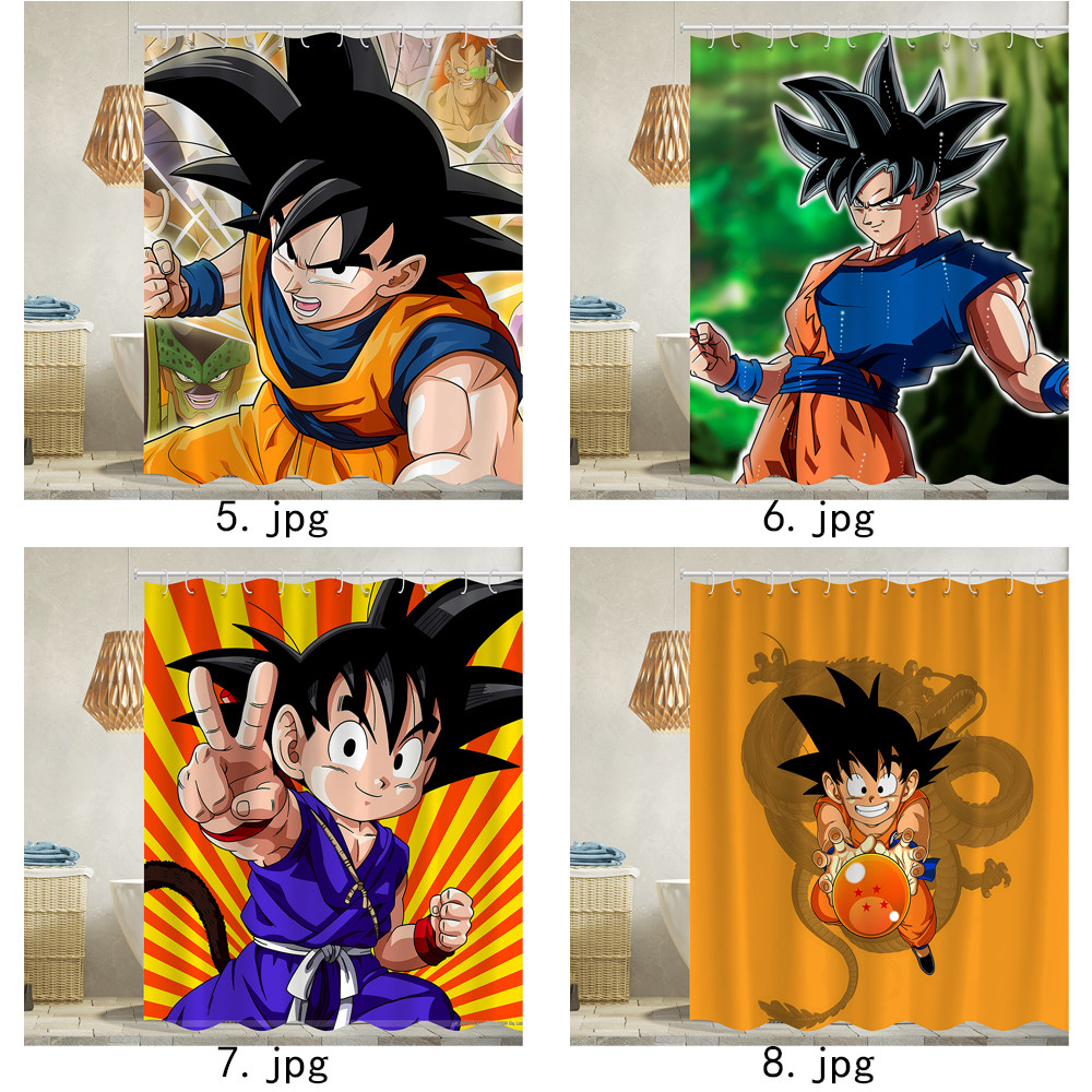 Rèm tắm chống nước Dragon Ball Polyester Trang trí phòng tắm