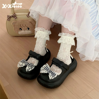 XIXITIAO Đế Dày lolita Dép Nữ Thời Trang Mùa Hè Đi Biển Ngoài Trời Mary Jane Dép