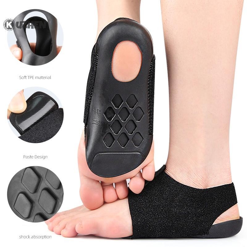 KUZHEN 1 Cặp Hỗ Trợ Vòm Tay Đệm Mềm Mại Đàn Hồi Gel Miếng Lót Vải Vòm Tất Để Bàn Chân Phẳng Giảm Đau Plantar Fasciitis Gót Chân HOT