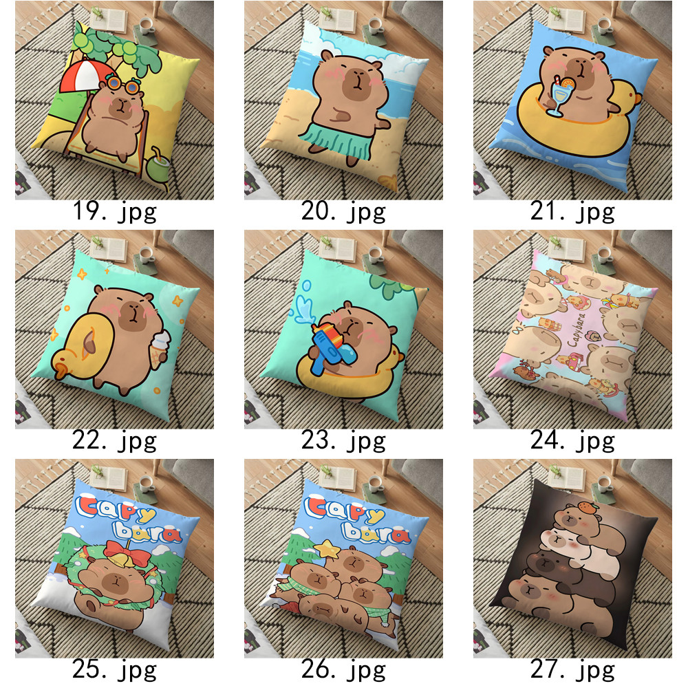 Vỏ gối Capybara Throw Vỏ gối in một mặt (Không có lõi)
