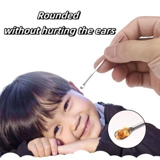 Dụng cụ làm sạch tai bằng thép không gỉ Curette Dụng cụ làm sạch tai Muỗng loại bỏ ráy tai