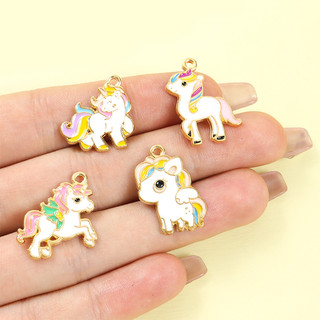 10 Chiếc Dễ Thương Sống Động Kỳ Lân Pegasus Series Men Quyến Rũ Vòng Cổ Thời Trang Vòng Tay Bông Tai Dây Xích Điện Thoại Túi Phụ Kiện DIY Động Vật May Mắn Mặt Dây Hợp Kim - Món Quà Hoàn Hảo Cho Bạn Bè