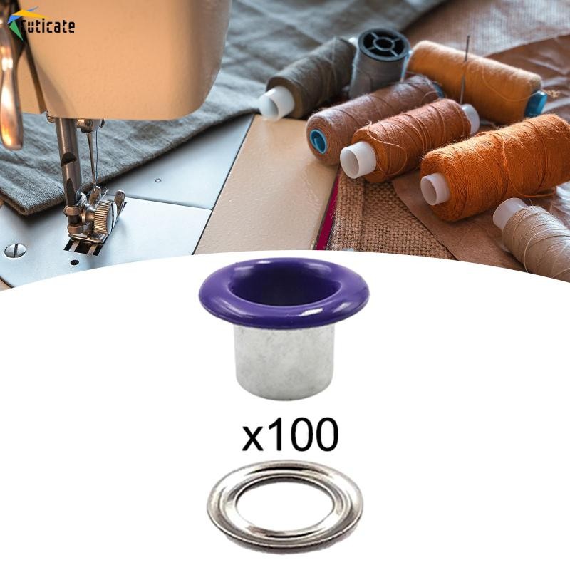 100 Miếng Grommets Kim Loại Khoen Nhỏ Grommet Cho Túi Thêu Sò Rèm