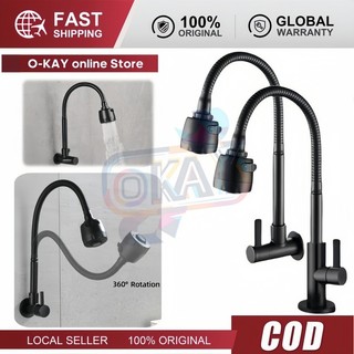 vòi rửa bát, vòi nước bồn rửa chén, Vòi nước gắn tường Ống nước chống rò rỉ mềm 360 độ Vòi nước có bộ lọc phi 20mm